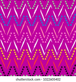 Seamless boho chic pattern. Vector pattern with Ethnic and tribal motifs.