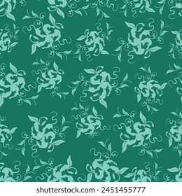 Seamless boho floral pattern with pink peony flowers. Retro collage pattern. Contemporary print for wedding stationary, greetings, wallpapers, fashion, backgrounds