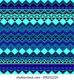 Seamless boho pattern with aztec ornament. Hand drawn abstract background template for textile, wrapping, post cards etc.