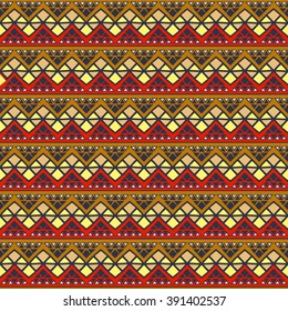 Seamless boho pattern with aztec ornament. Hand drawn abstract background template for textile, wrapping, post cards etc.