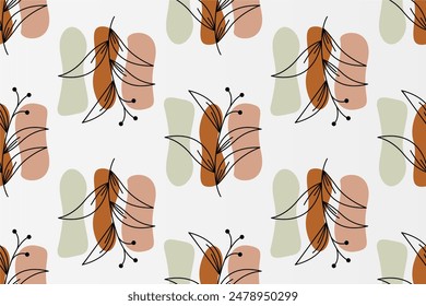 Seamless boho pattern background. Abstract floral seamless pattern background