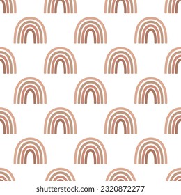 Seamless boho rainbow pattern background Vector