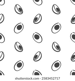 Seamless Boiled Egg Doodle Pattern background. Boiled Egg Pattern background. Egg pattern Pattern background.