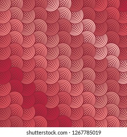 Seamless Bold Diagonal Abstract Striped Living Coral Variation Petals Background Vector Pattern