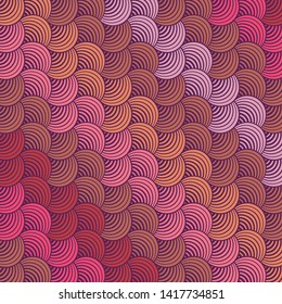 Seamless Bold Diagonal Abstract Striped Variation Petals Warm Colors Brown Red Pink Violet Background Vector Pattern