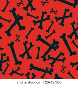 Seamless Bone Pattern. Vector illustration.