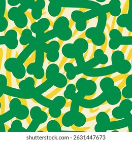 Seamless bone pattern for wrapping paper, fabric, textile design. Bones for dogs and background.