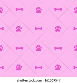 Seamless Bone & Paw Pattern