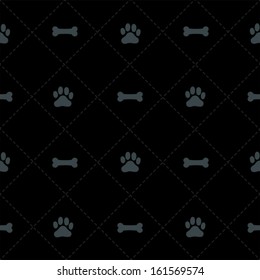 Seamless Bone & Paw Pattern