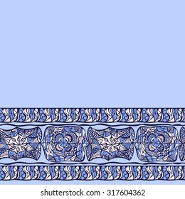 Seamless border abstract pattern, edge, decorative background