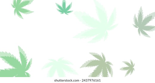 Seamless border background with four leaved greenery clover and shamrock for Saint Patrick's Day greeting Refreshing green leaves scattered in the wind