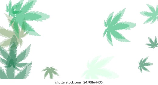 Seamless border background with four leaved greenery clover and shamrock for Saint Patrick's Day greeting Adorable summer overlay template. Good-looking spring sale vector illustration.
