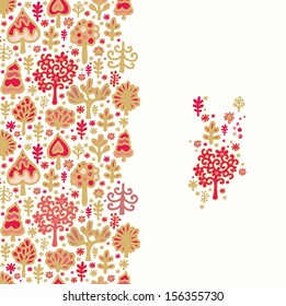 Seamless border with Christmas trees