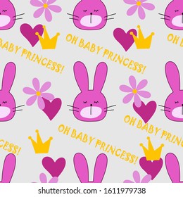 Seamless border with colorful Easter eggs in the grass. Vector illustration in flat style.