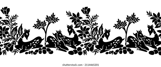 Traditional Asian Paisley Border On Dark Stock Vector (Royalty Free ...