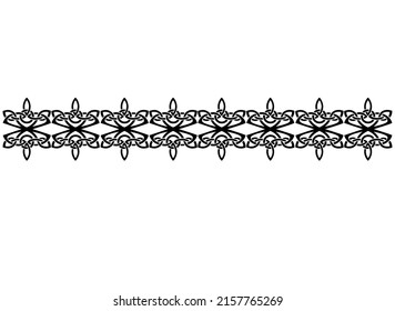 Borde, divisor o marco sin foco para texto en estilo celta - adorno de silueta vectorial. Separador, en forma de patrón celta sin fisuras.