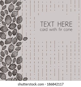 seamless border with fir cones. Used as a backdrop, greeting card