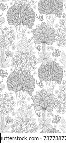 seamless border with forest  for your design