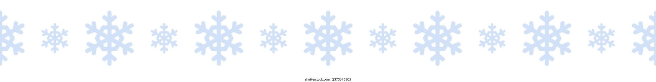 Garland sin mar con copos de nieve. Vector.