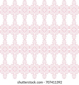 Seamless border isolated on white. Decorative tileable ornament. Vector illustration.