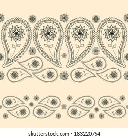 Seamless border for lace, fabrics, wallpaper, background