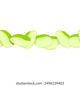 Borde sin costuras hecho de piezas cortadas de Aloe Vera