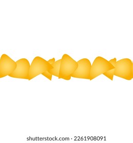 Seamless border with nacho on white background. Vector template. Vector flat design. Lunch serving, menu.