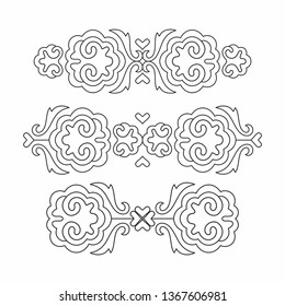 Seamless border in oriental style