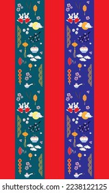 Seamless border pattern of Chinese style design elements