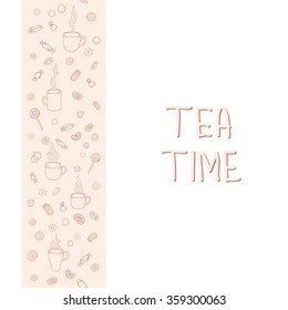 Seamless border tea time