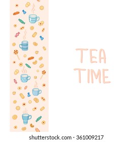 Seamless border tea time