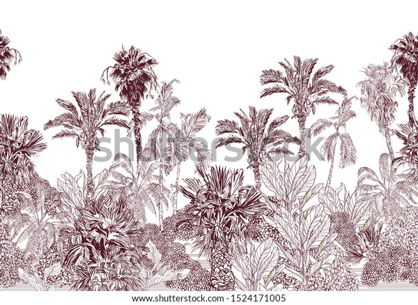 Subtle Jungle Forest Tropical Palms