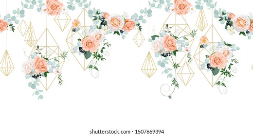 Seamless border with wedding decor for wallpaper