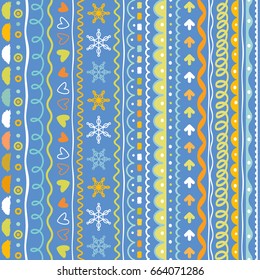 Seamless borders, dividers. Brush lines, strokes collection. 
Vector hand drawn doodle wavy patterns. Decorative symbols, design elements. Flat icons set.