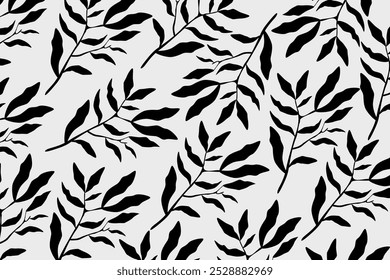 Seamless botanical floral pattern. pattern of a leaf designed simply, design for fashion, fabric, textile and wallpaper. vector floral pattern