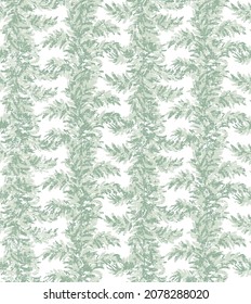 Seamless botanical leaf illustration green background. Leaf wallpaper For easy making seamless pattern use it for filling any contours