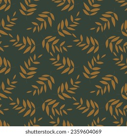 Seamless botanical leaves pattern for printing and fabric