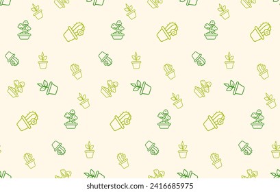 Seamless botanical nature pattern backround.  Simple design fashion textile.
