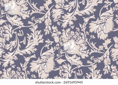 Superfície de Fundo de Padrão Botânico Perfeita