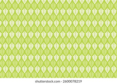 A seamless botanical pattern featuring elegant, stylized leaf motifs arranged symmetrically. Ideal for textiles, wallpapers, packaging, branding, stationery, digital backgrounds, and decor.