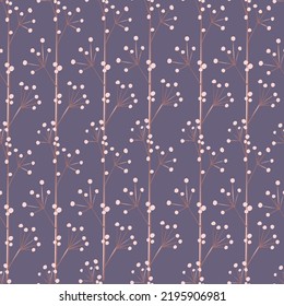 Seamless botanical pattern with leaves