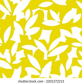 Seamless botanical pattern with leaves. Decorative texture. Vector illustration for cover, background, interior décor