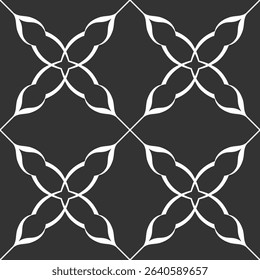 seamless botanical pattern of painted oriental motifs 