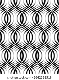 seamless botanical pattern of painted oriental motifs 