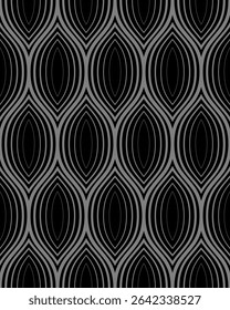 seamless botanical pattern of painted oriental motifs 