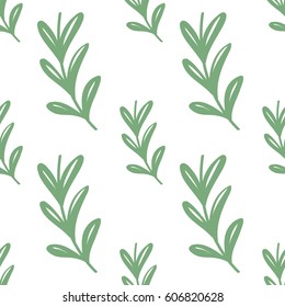 seamless botanical pattern with sprigs