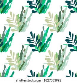 Patrón botánico sin foco. ilustración tropical