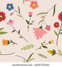 Seamless Botanical Pattern  Vector Art, Floral and Graphics