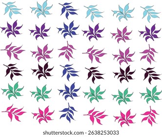Seamless botanical pattern with vibrant flowers in multiple colors. Great for stationery, gift wrap, and energetic summer-themed designs.