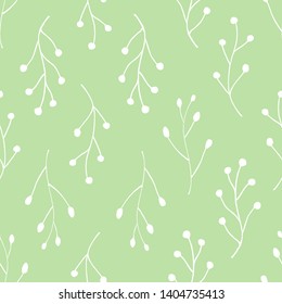Seamless botanical vector pattern. Ideal for backgrounds or textiles. 